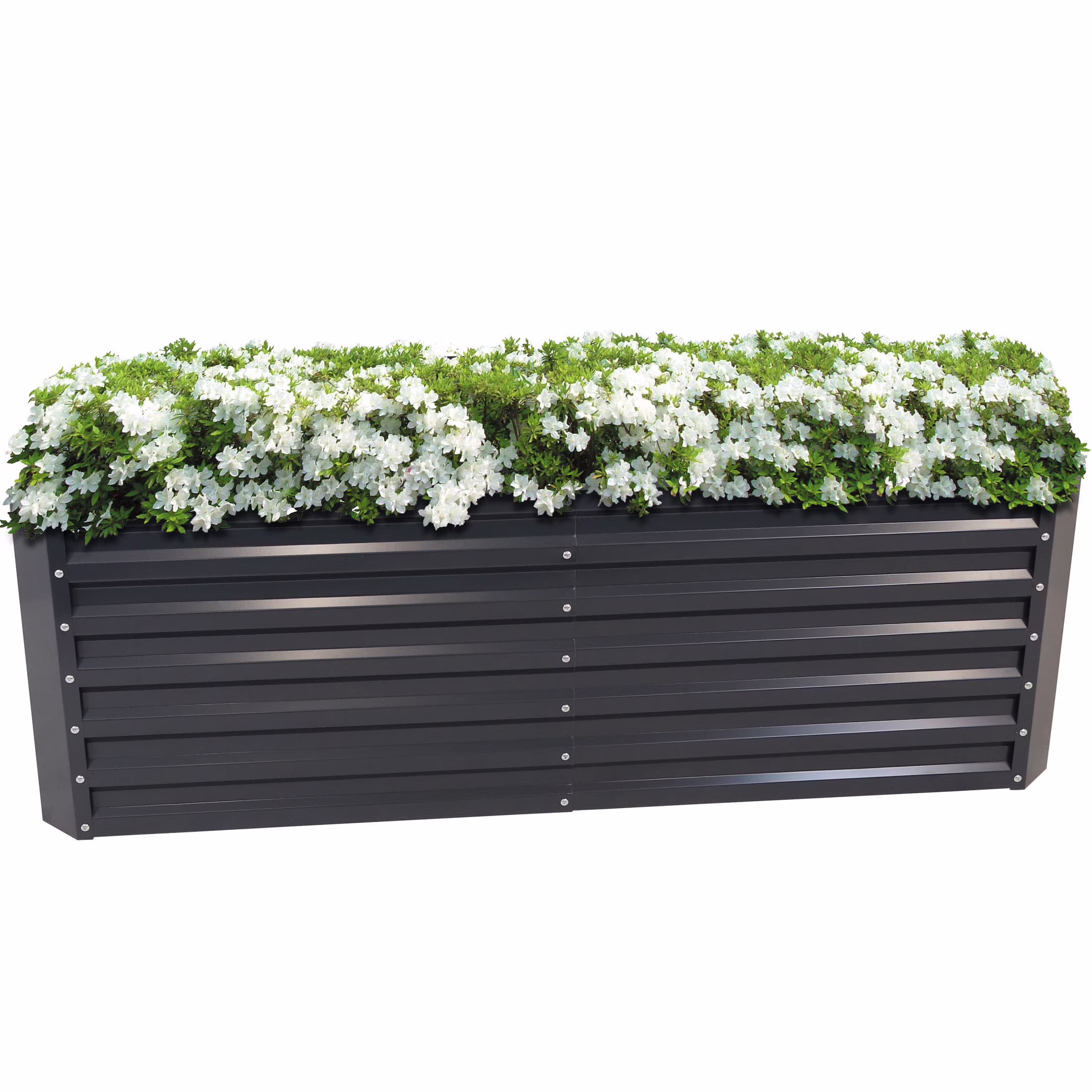 Sunnydaze 71 x 35.5 x 23.5 Rectangular Silver Galvalume Steel Raised Garden Bed