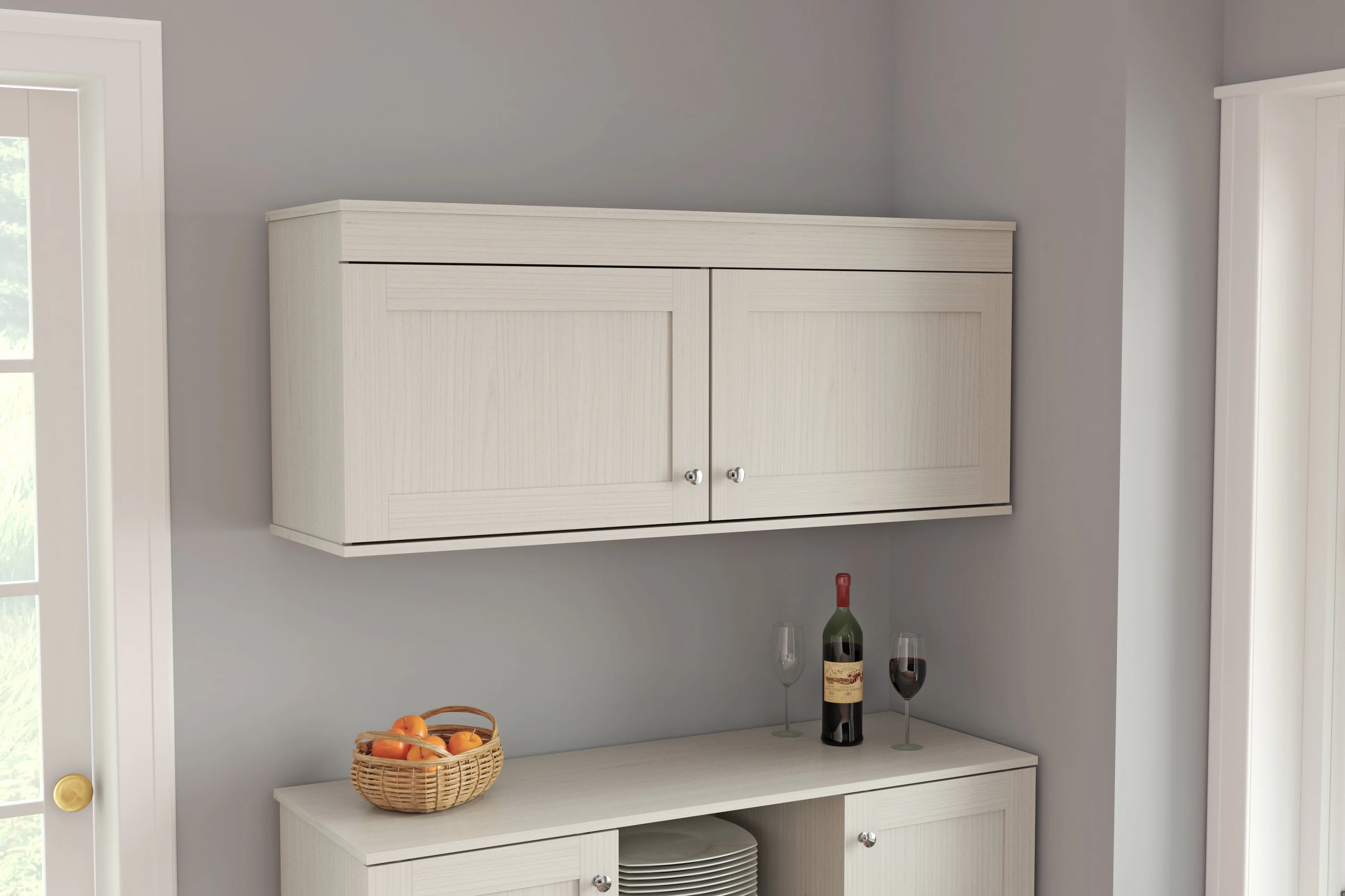 Inval Shaker Wall Mounted 2 - Door Laminate Kitchen Cabinet 47