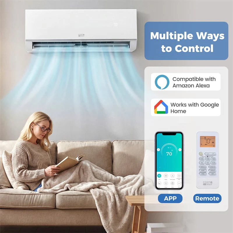 Blast Pro 18000 BTU 20 SEER2 208-230V Mini Split Air Conditioner & Heater, Wifi Enabled Inverter Ductless AC Heat Pump System with Installation Kit