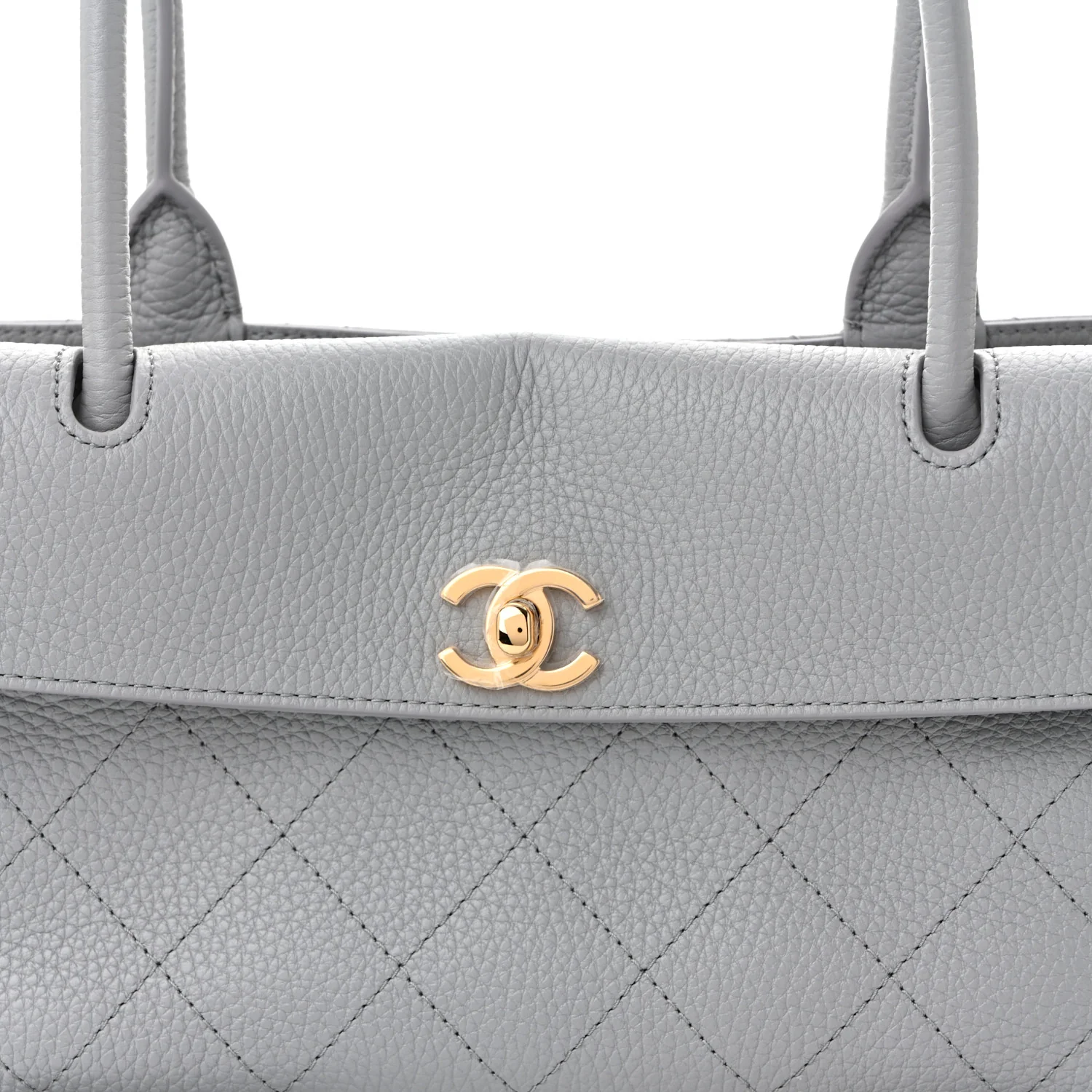 Grained Calfskin Urban Essentials Small Shopping Bag Grey