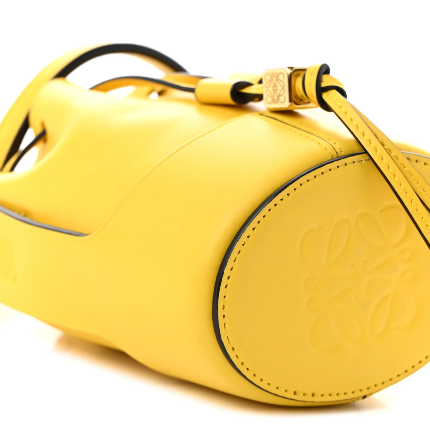 Calfskin Mini Balloon Bucket Bag Yellow