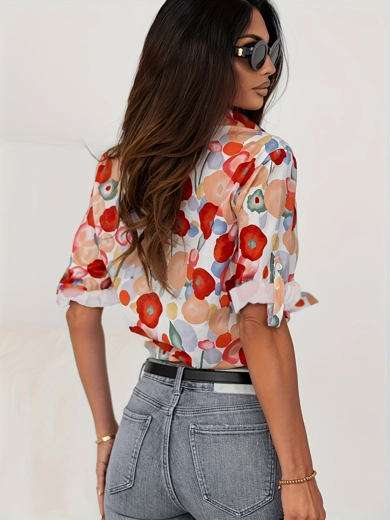 Blouse Femme à Imprimé Floral Coloré