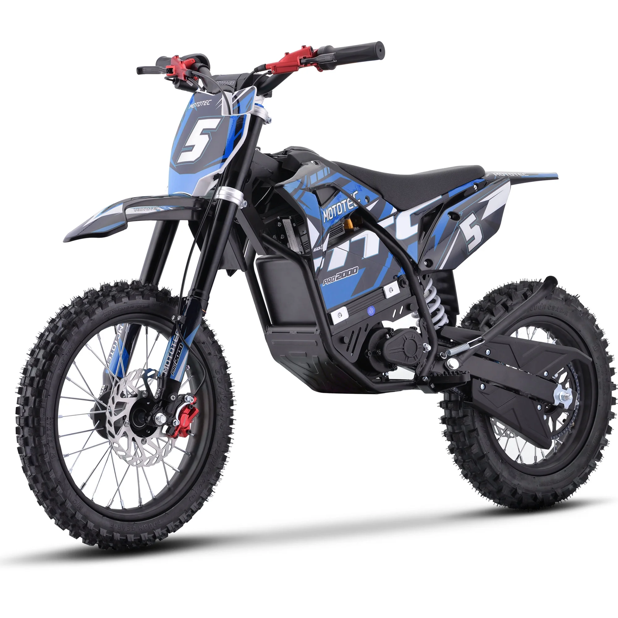 Mototec 60v Pro Electric Dirt Bike 2000w Lithium Blue