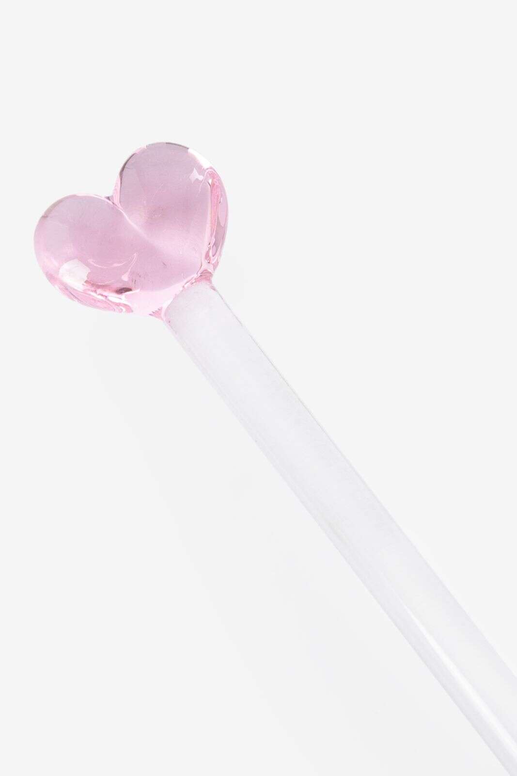 Transparante glazen lepeltje met hartje