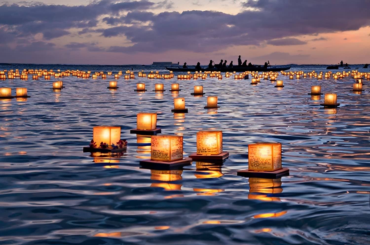 Toner Depot Water Floating Candle Lanterns Outdoor Biodegradable Lanterns for Praying Set of 10 (4.3 inch)