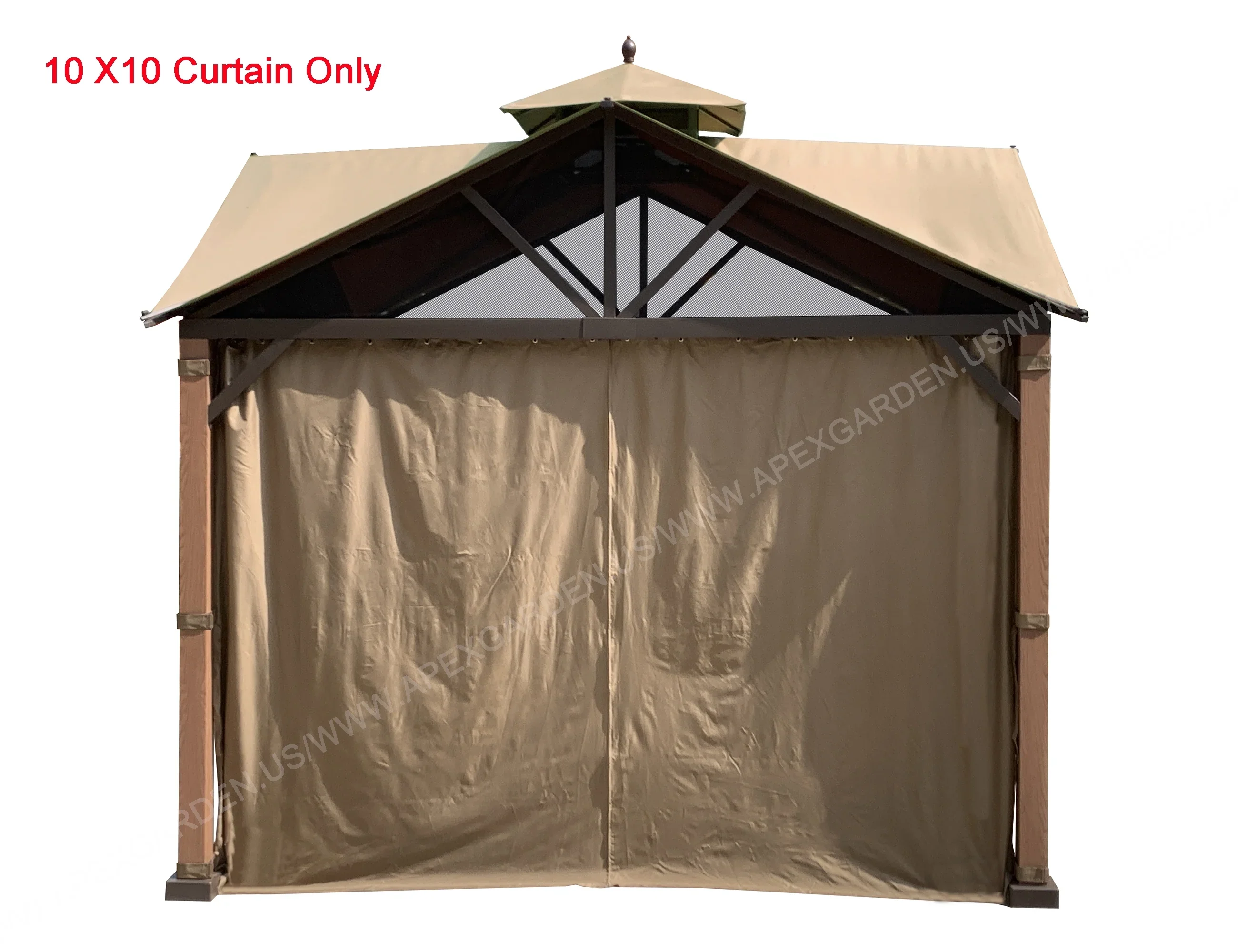 APEX GARDEN 10' x 10' Privacy Curtain Set for The Lowe's Style Selections Gazebo Model #TPGAZ2307