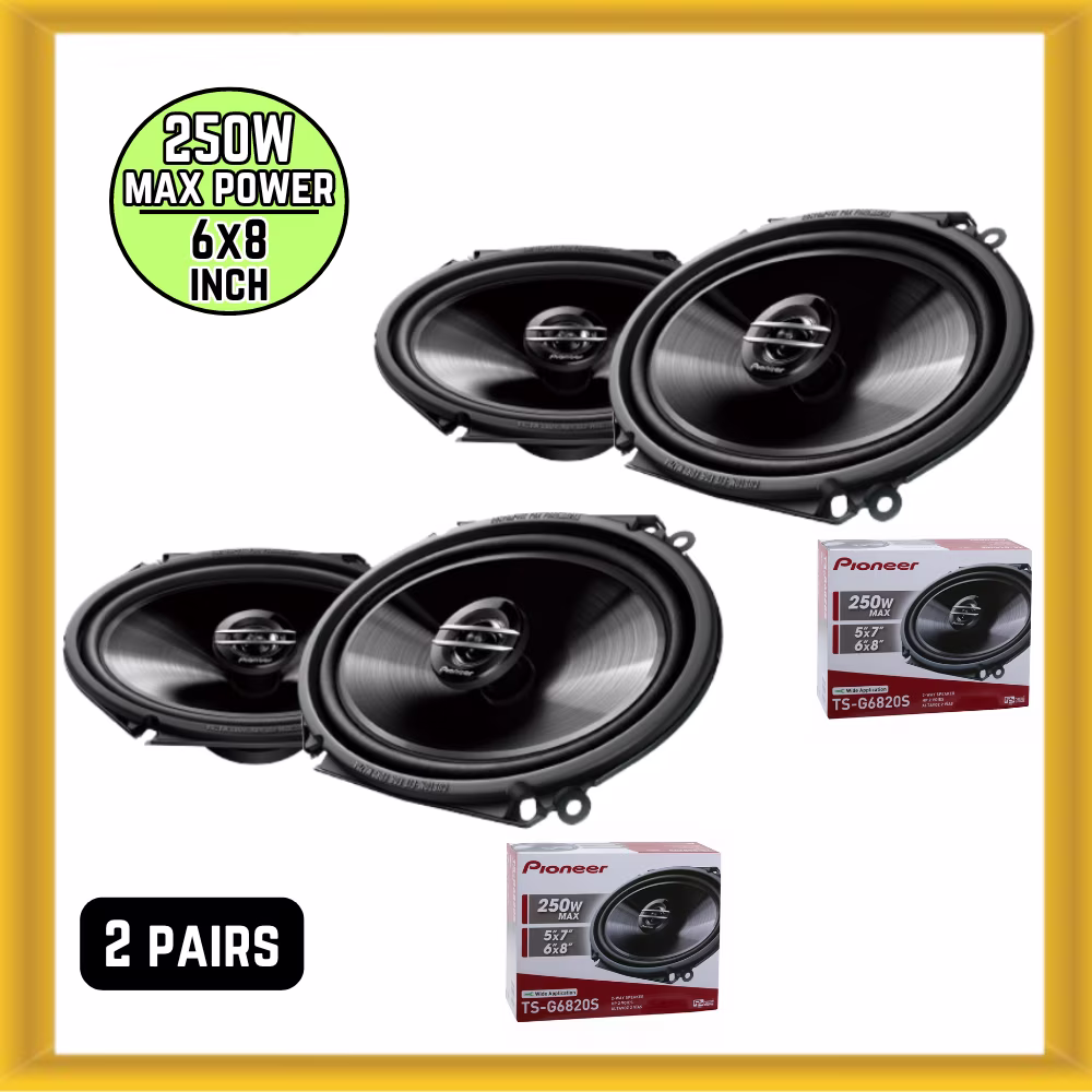 TS-G6820S 6x8" 2-way 30mm Tweeter Car Coaxial Speakers 250W each 2 PAIRS