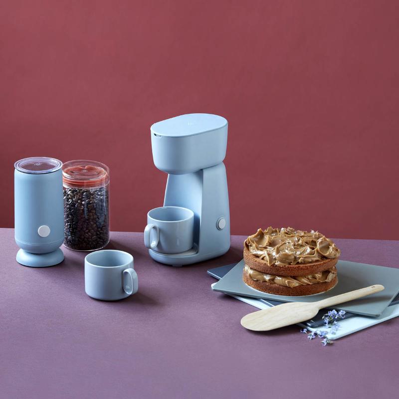 FOODIE elektrisk melkeskummer dusty blue
