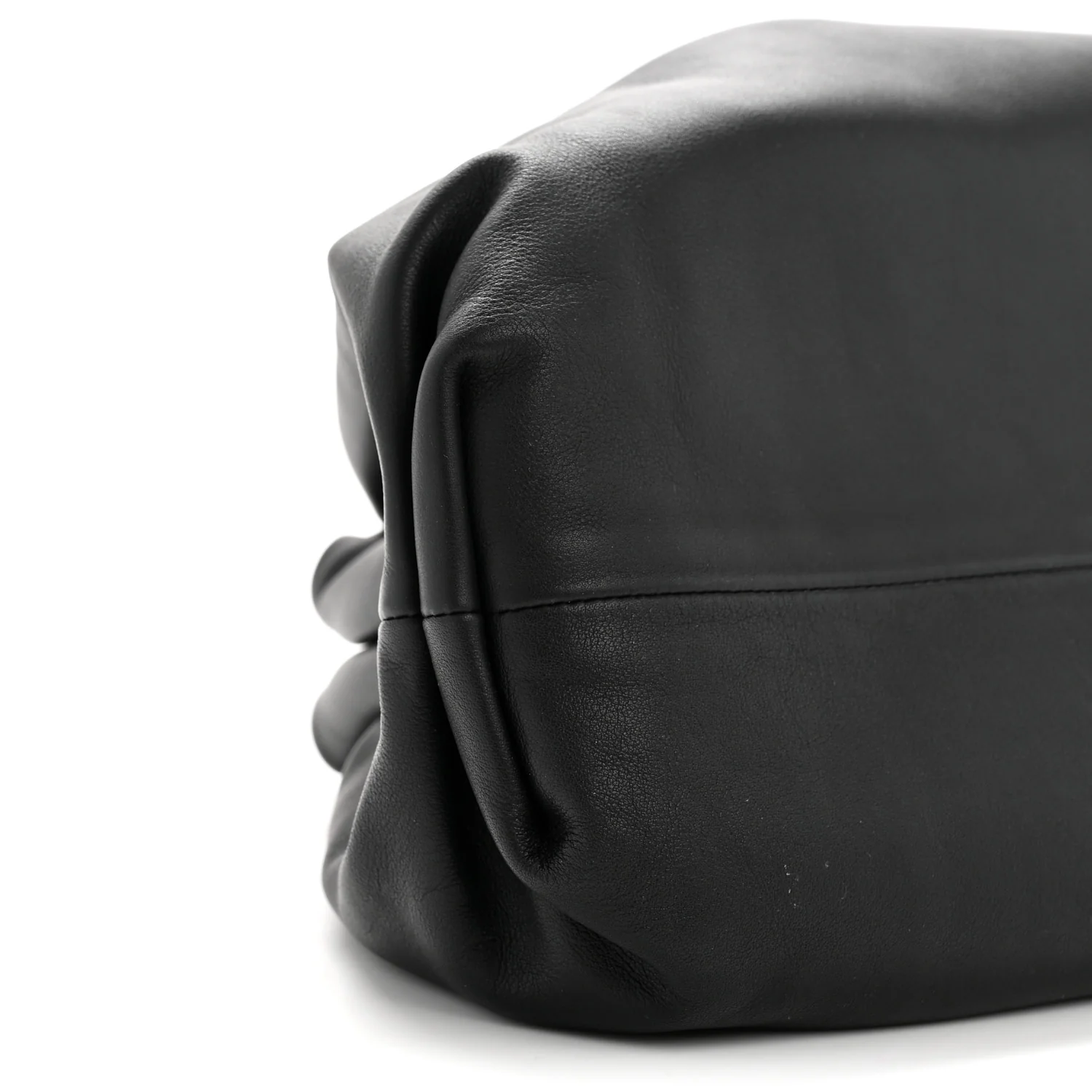 Smooth Butter Calf The Pouch Oversized Clutch Black