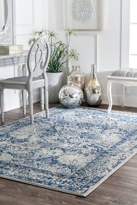 nuLOOM Vintage Odell Light Blue 3' x 5' Area Rug