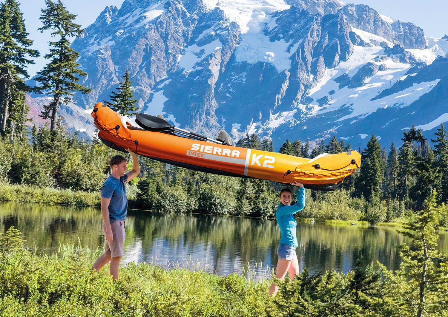 Sierra K2 Inflatable Kayak with Oars and Hand Pump - Image 5