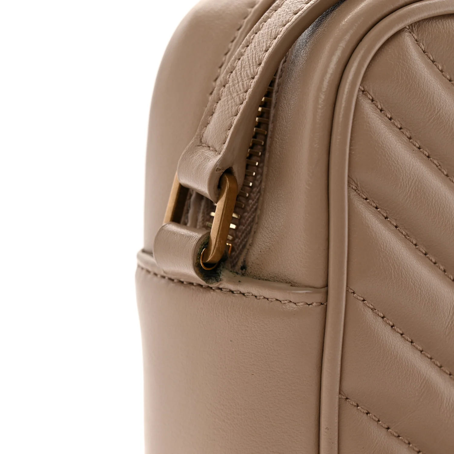 Calfskin Matelasse Monogram Lou Camera Bag Dark Latte