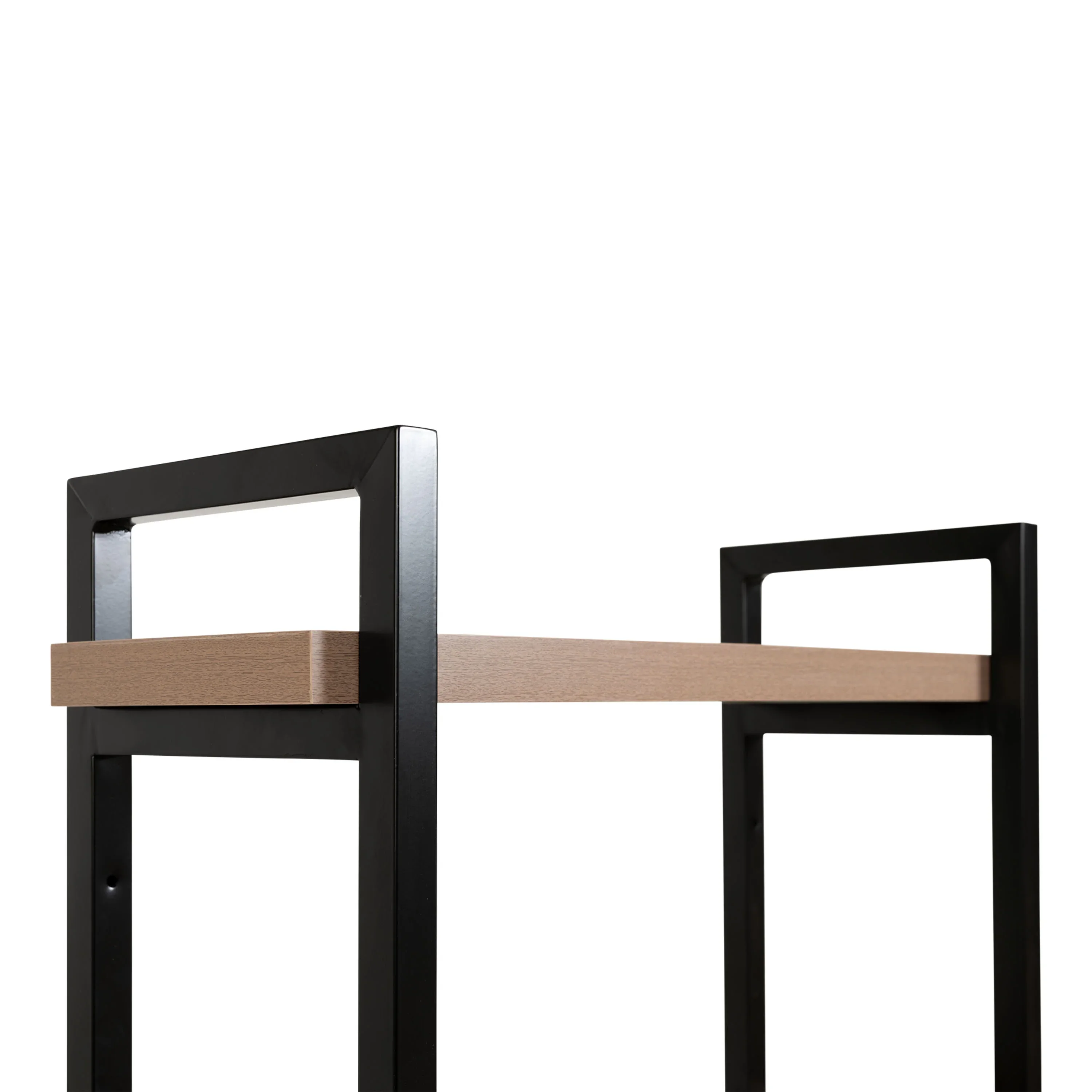 Better Homes & Gardens Jace 3-Shelf Over-the-Toilet Rack, Black Frame & Oak Shelves