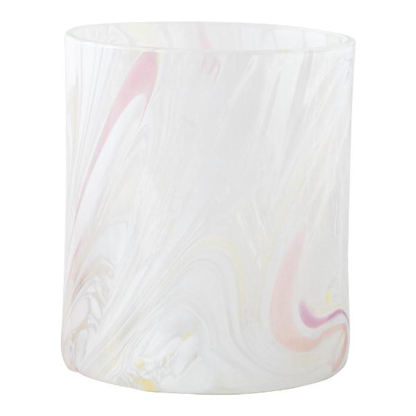 Swirl drikkeglass/lykt 35 cl hvit multi