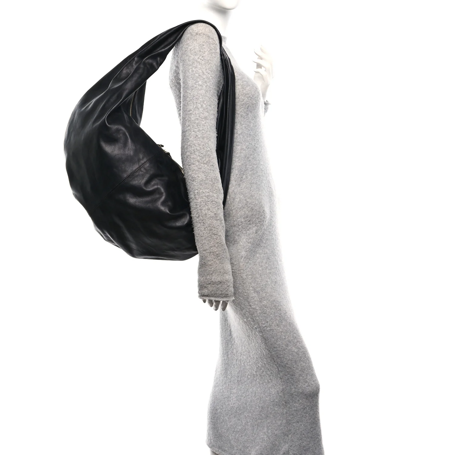 Vintage Calfskin Extra Large Olivia Hobo Black