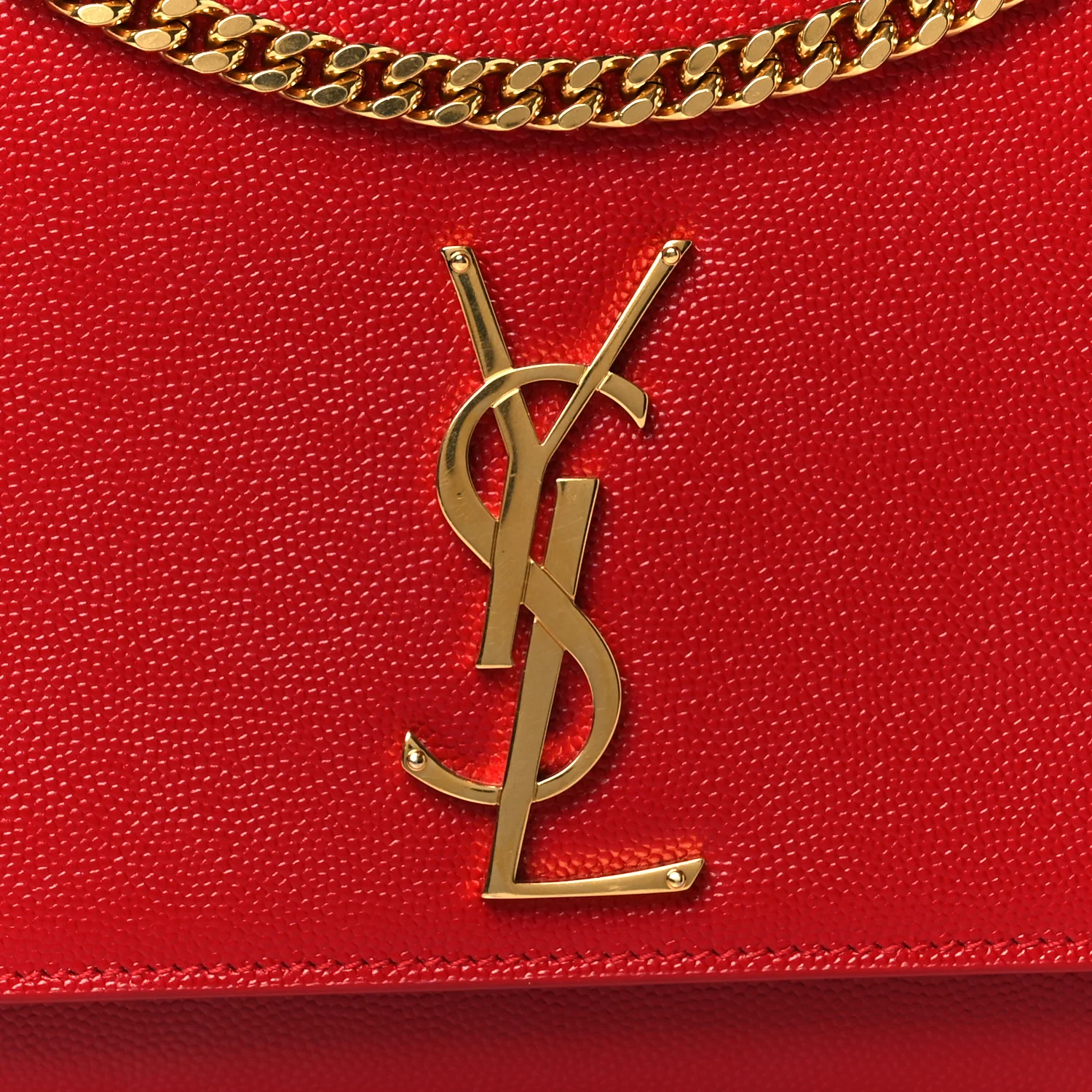 Grain De Poudre Medium Monogram Kate Satchel Red
