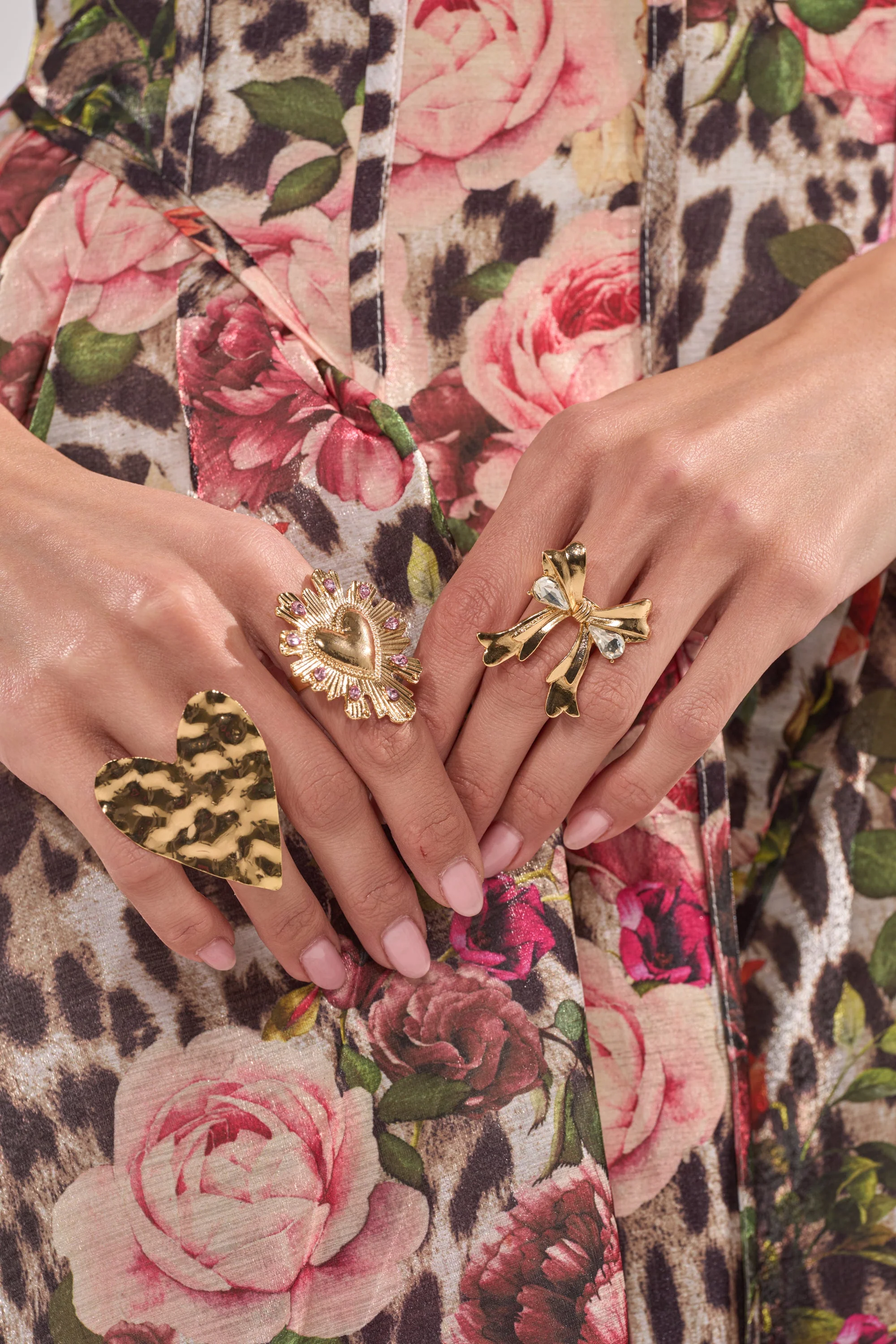 CROSS MY HEART RING SET - Akira Store