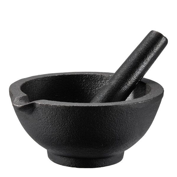 Gilly støpejernsmortel 13 cm svart