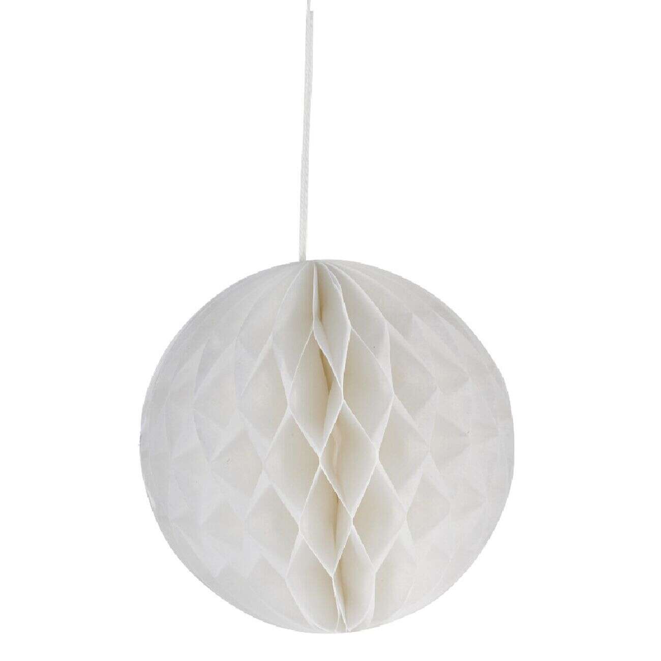 Guirlande boule en papier blanc