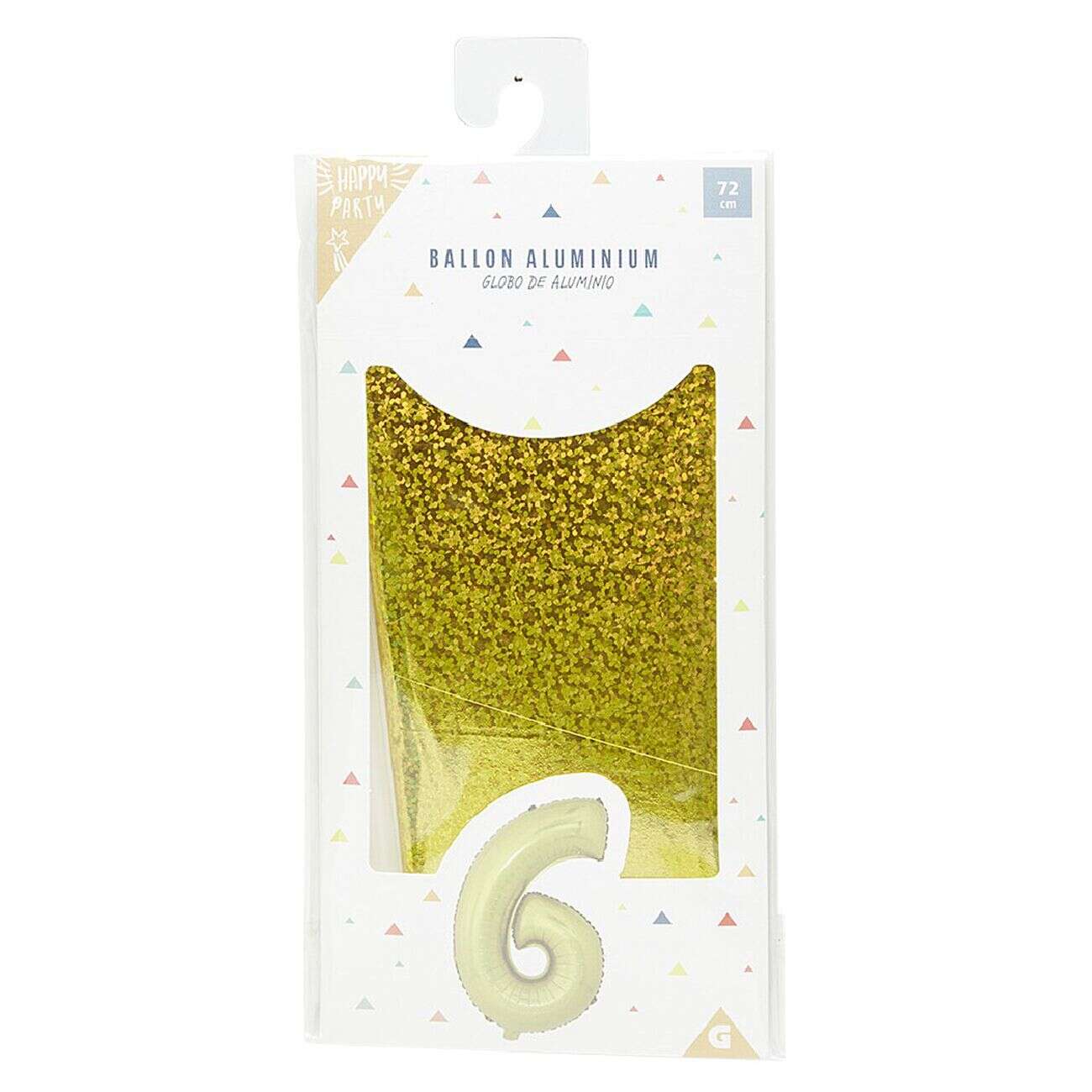 Ballon chiffre 6 en aluminium