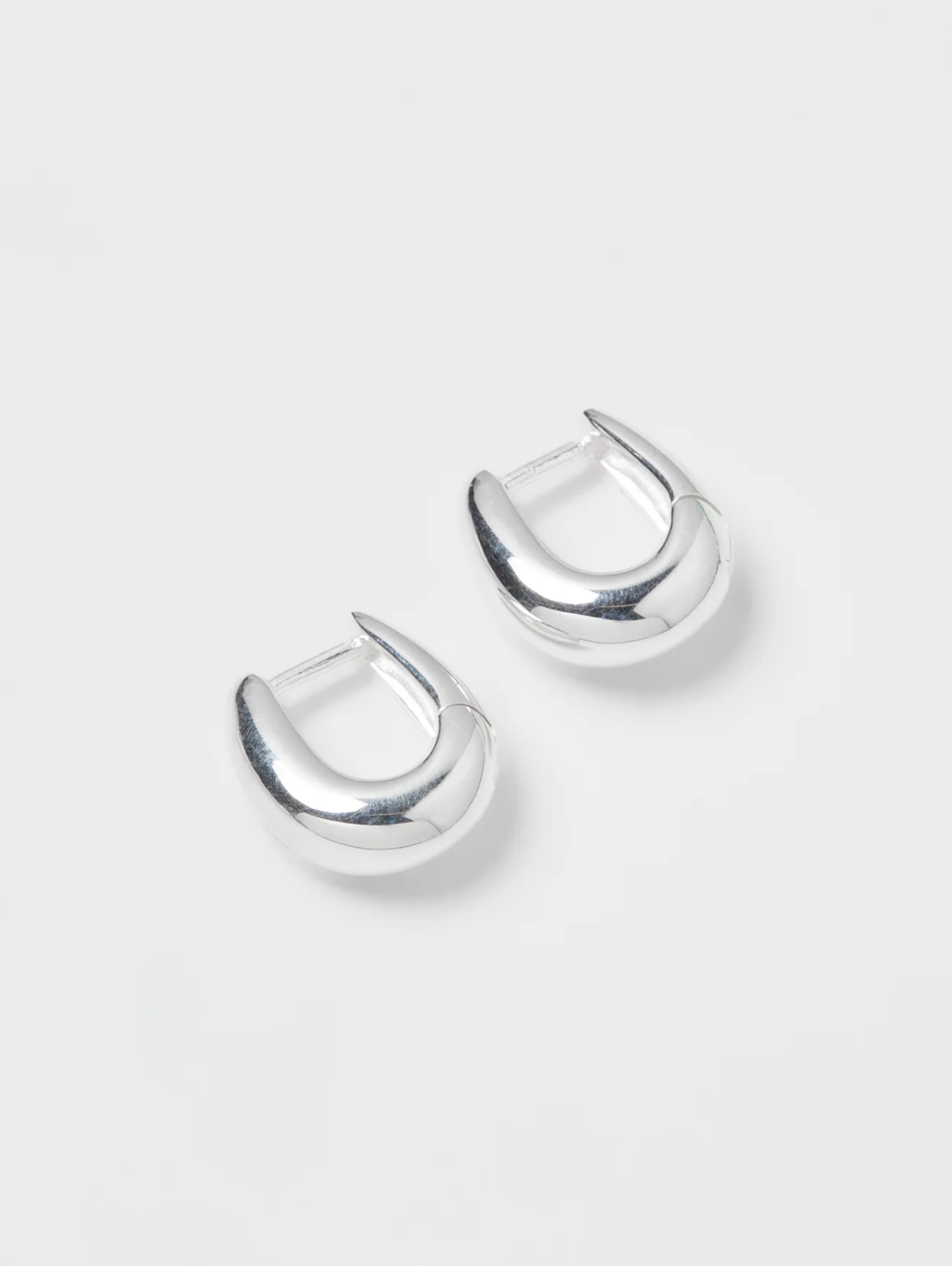 Gemma Hoops in Sterling Silver