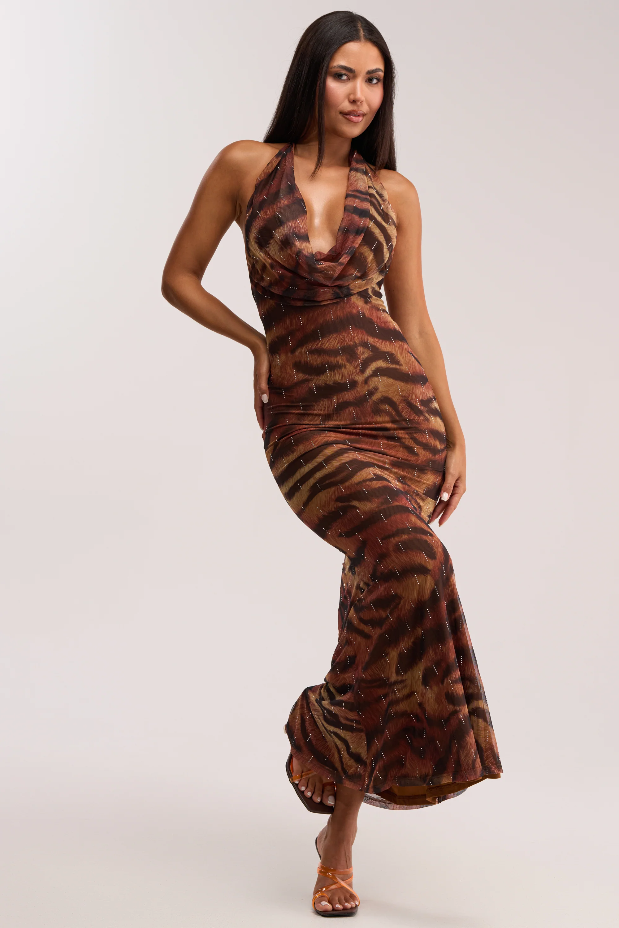 PRESSURE STAYS ON CHEETAH MIDI DRESS - Akira Store