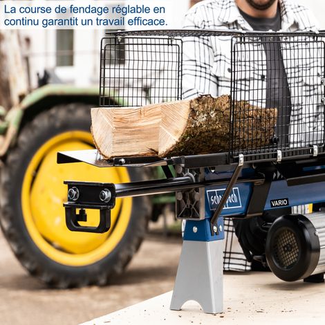 Scheppach Fendeur de Bûches horizontal HL760L - Fendeur de bois de chauffage hydraulique - 230V / 2200W - Puissance 7 T - Pression 208 bar - Longueur de fendage 520mm — vue 2