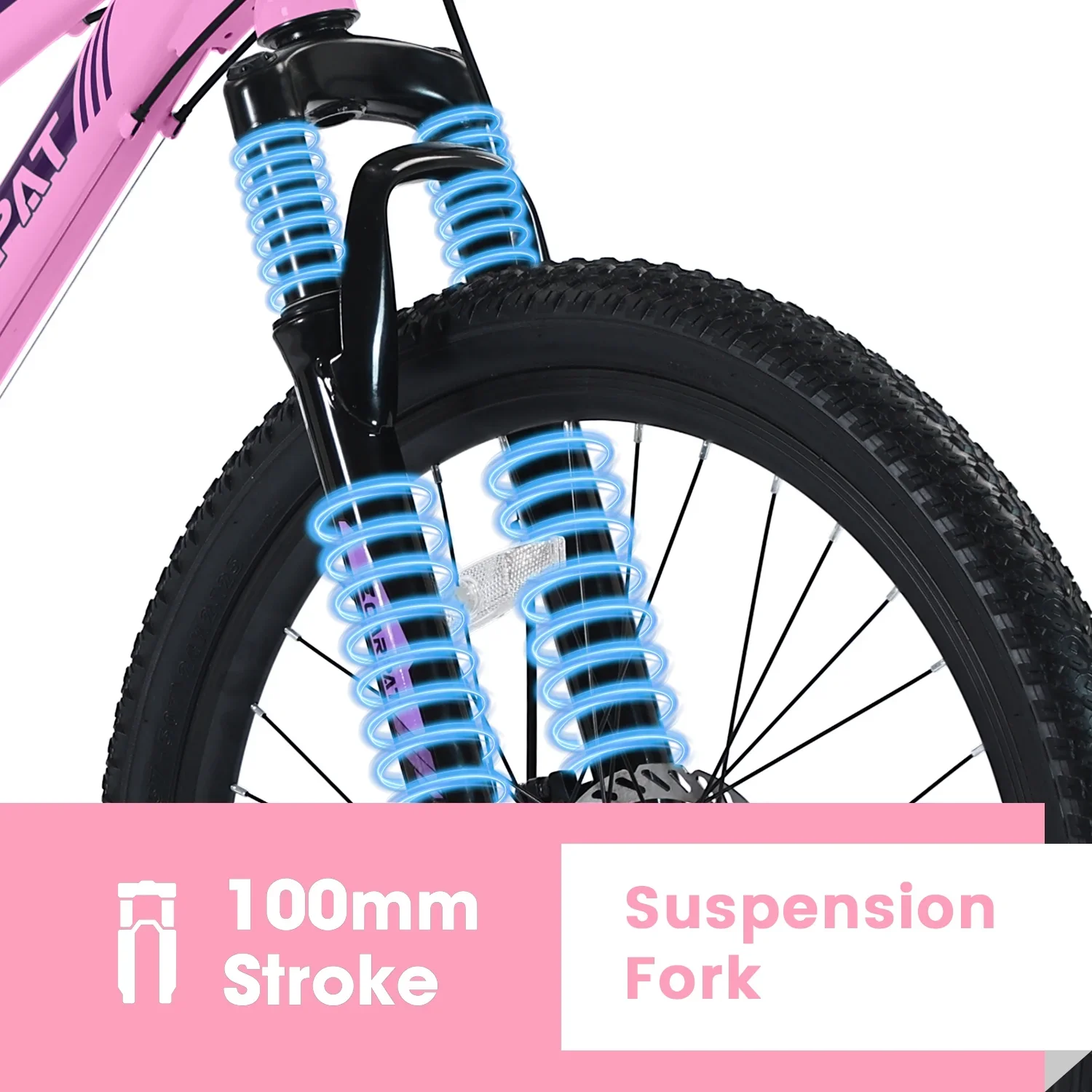 26 inch Women Mountain Bike, 21 Speeds Mountain Bicycle with Steel Frame, Dual Disc Brakes and 100mm Front Suspension, MTB Bike for Urban Trail Snow Commuter, White