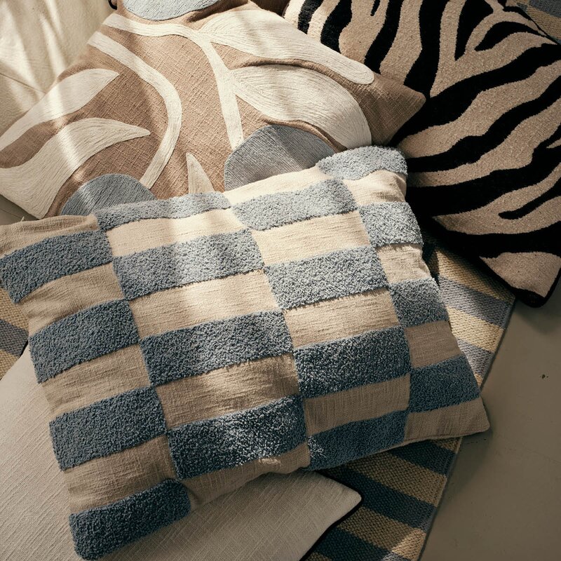 Jane putetrekk 40x60 cm Dusty Blue/Oatmeal