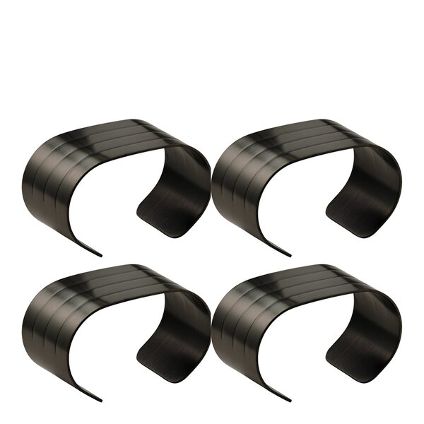 RAW serviettring 4 stk matte black