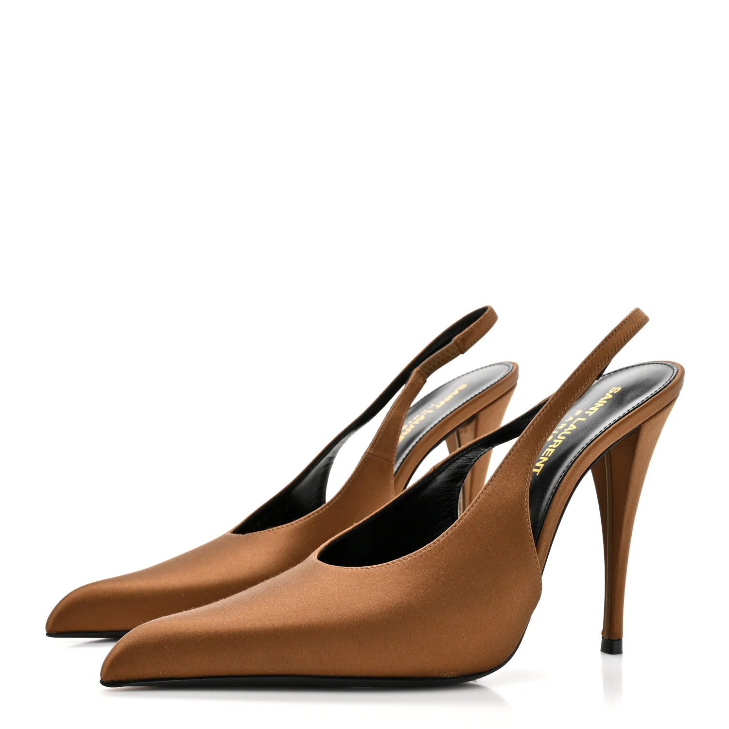 Silk Satin Faye 110 Pumps 38 Deep Cognac