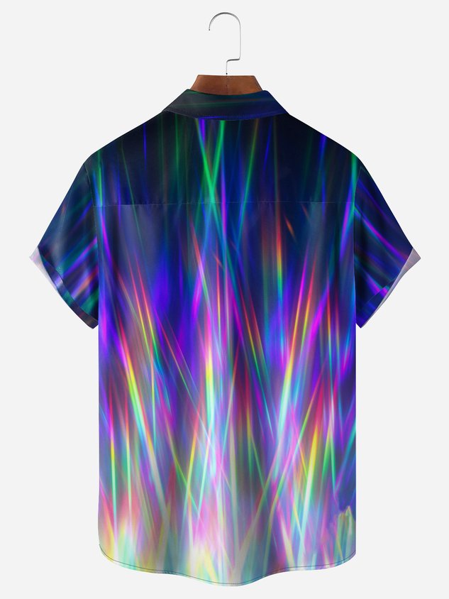 Chemise à manches courtes avec poche poitrine à motif laser