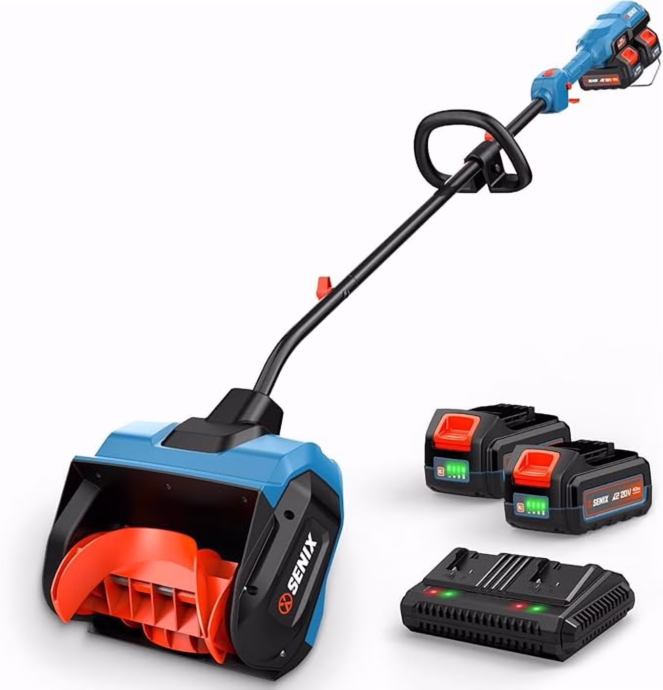 40V 13-inch Cordless Snow BlowersSnow Shovels with 2*4.0Ah Batteries 6.0Ah Dual Port Charger,6��Clearing Depth, 22ft Throw Distance, 2-Speed Mode(13")