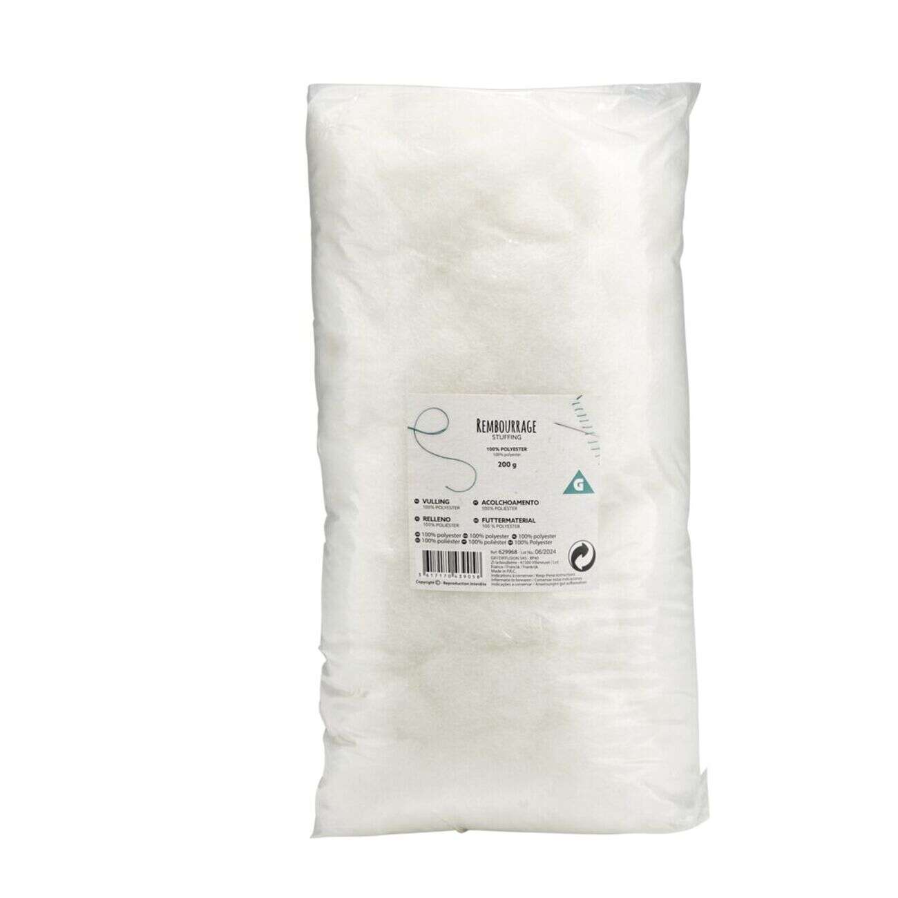 Rembourrage en microfibre blanc 200gr