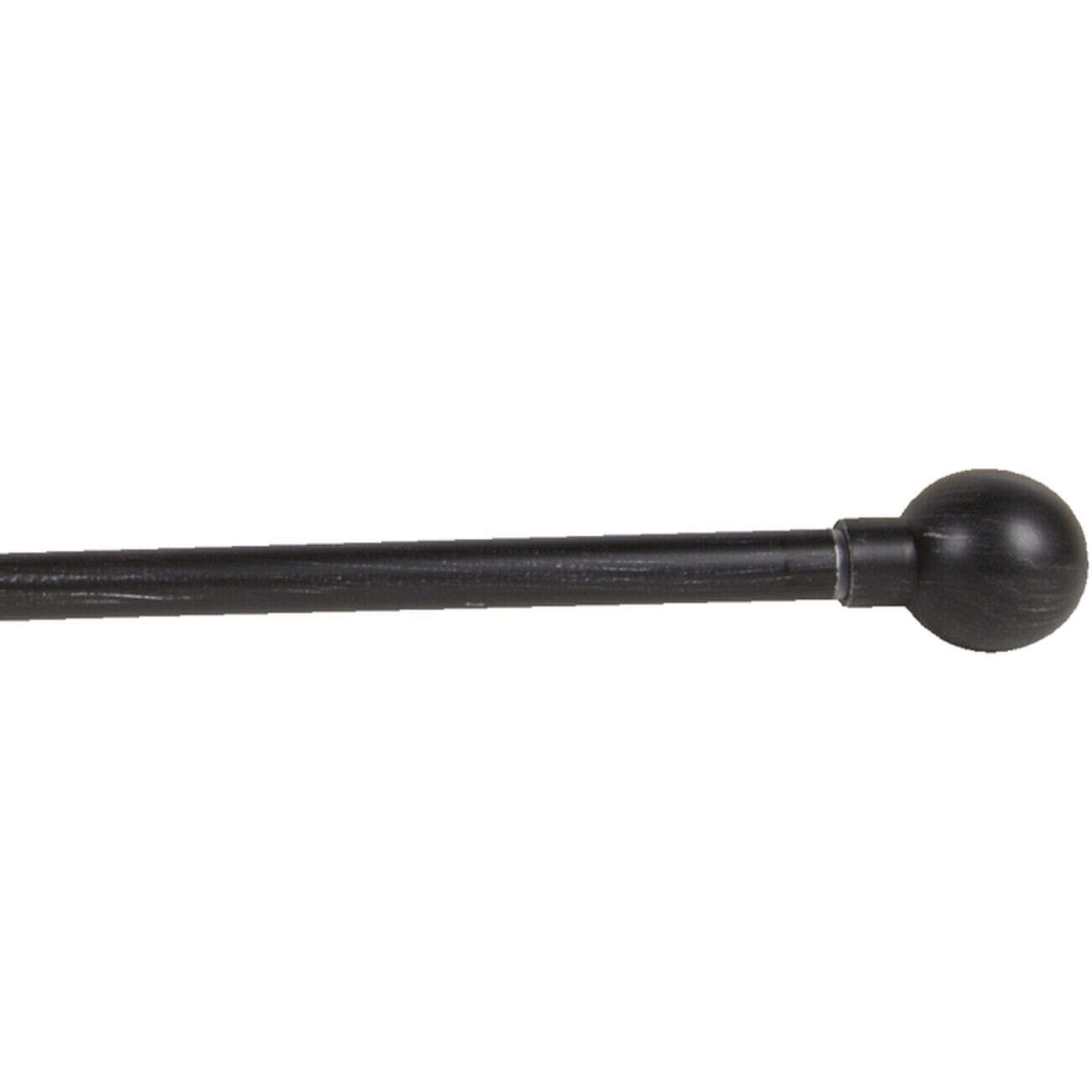 Tringle à vitrage Extensible 40-60 cm embout boule noir vieilli