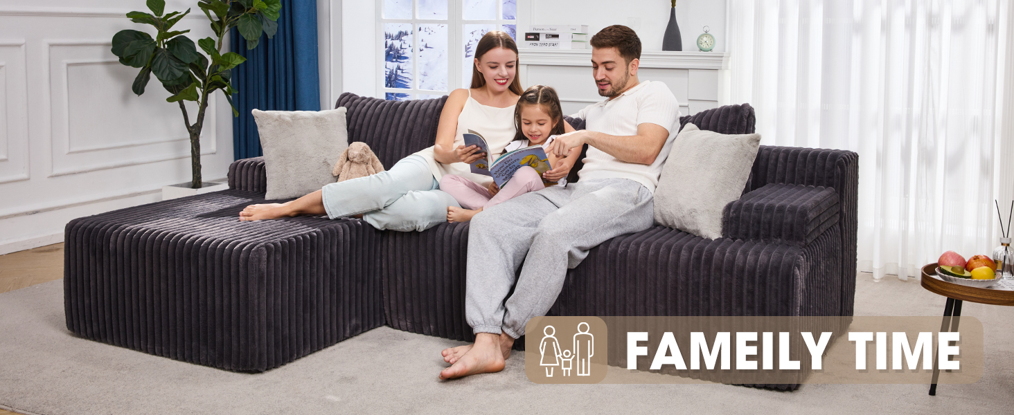 enjoy your family time with Hobestluk L-Shap Couch