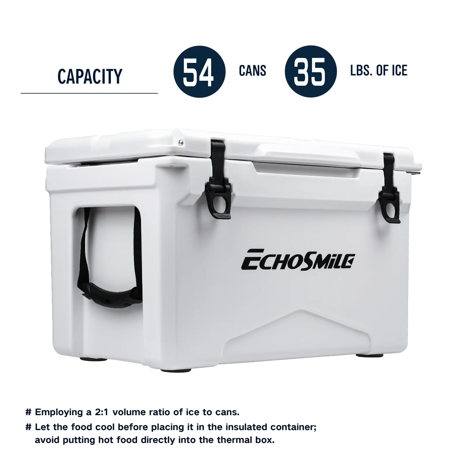 35 qt. Rotomolded Cooler in White - Image 3