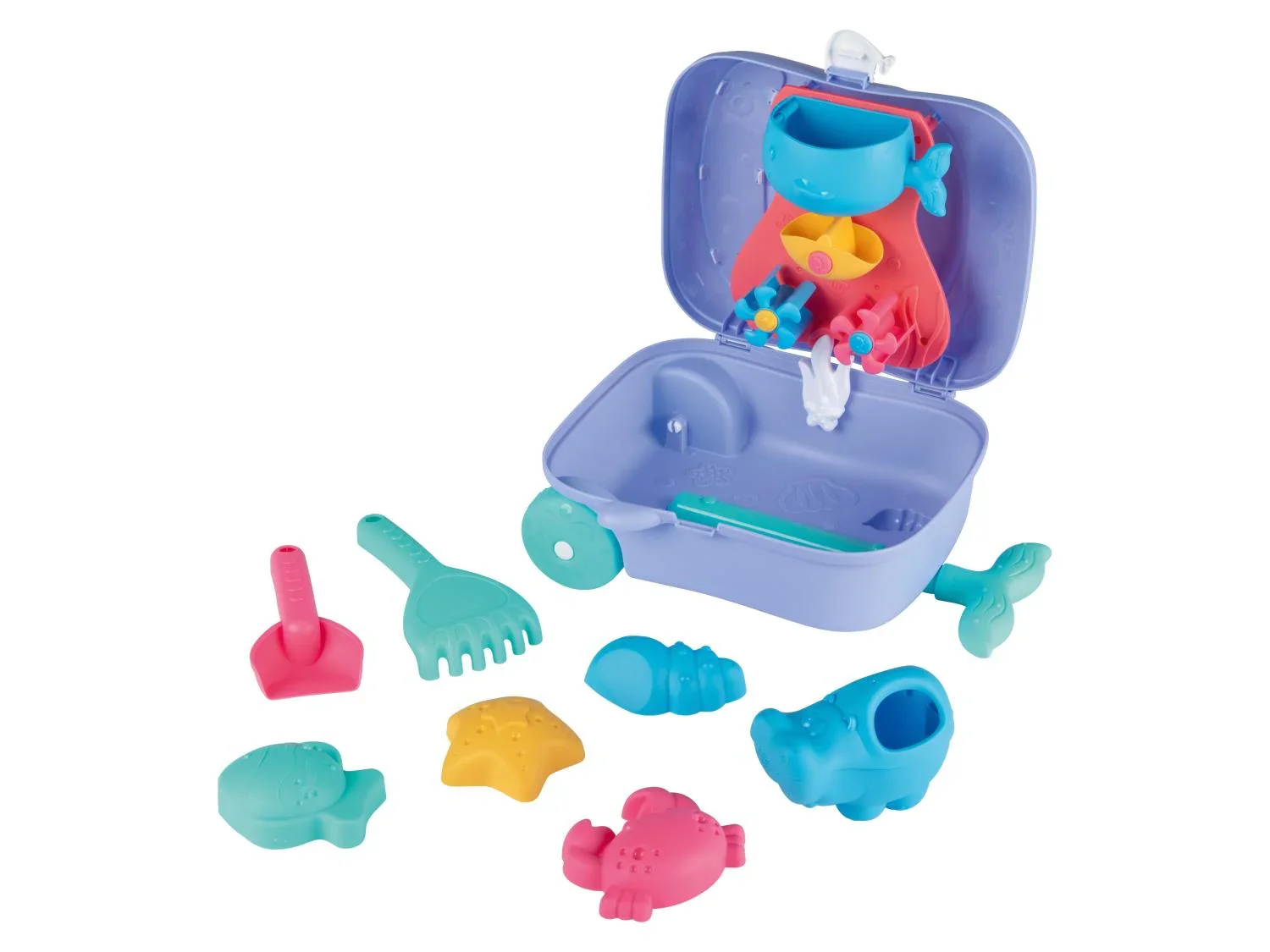 lupilu Valise  roulettes avec jouets de plage