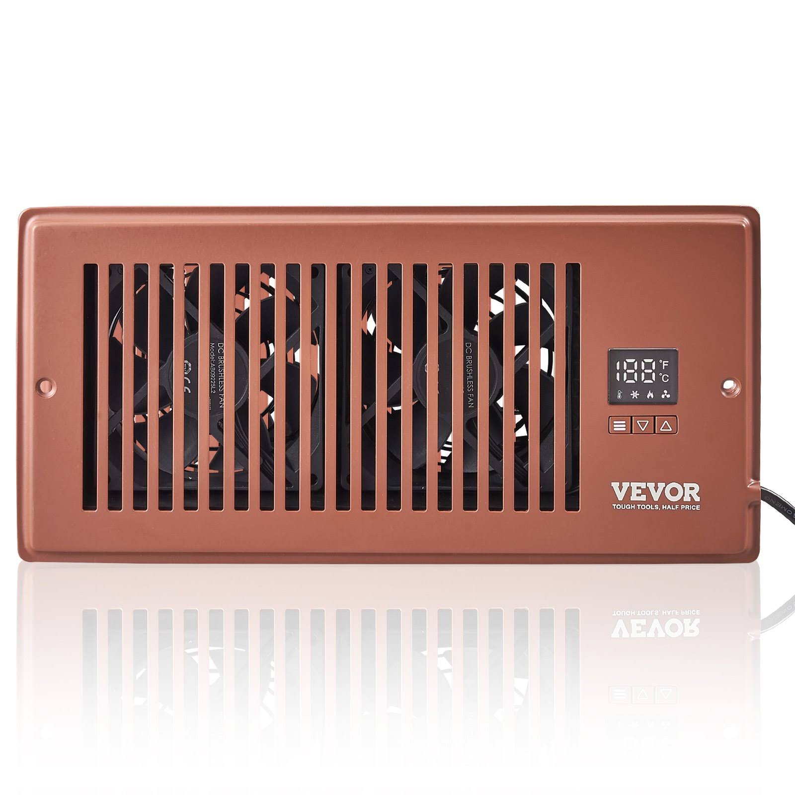 VEVOR Register Booster Fan, Quiet Vent Booster Fan Fits 4�� x 10�� Register Holes, with Remote Control and Thermostat Control, Ad