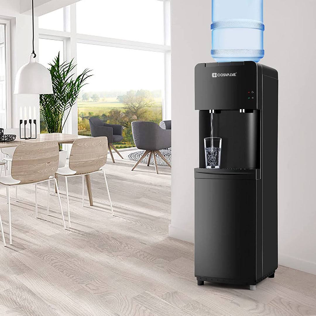 Artist Hand Water Coolers 5 Gallon Top Load,Hot/Cold Water Cooler Dispenser, Innovative Slim Design Energy Saving Freestanding with Child Safety Lock