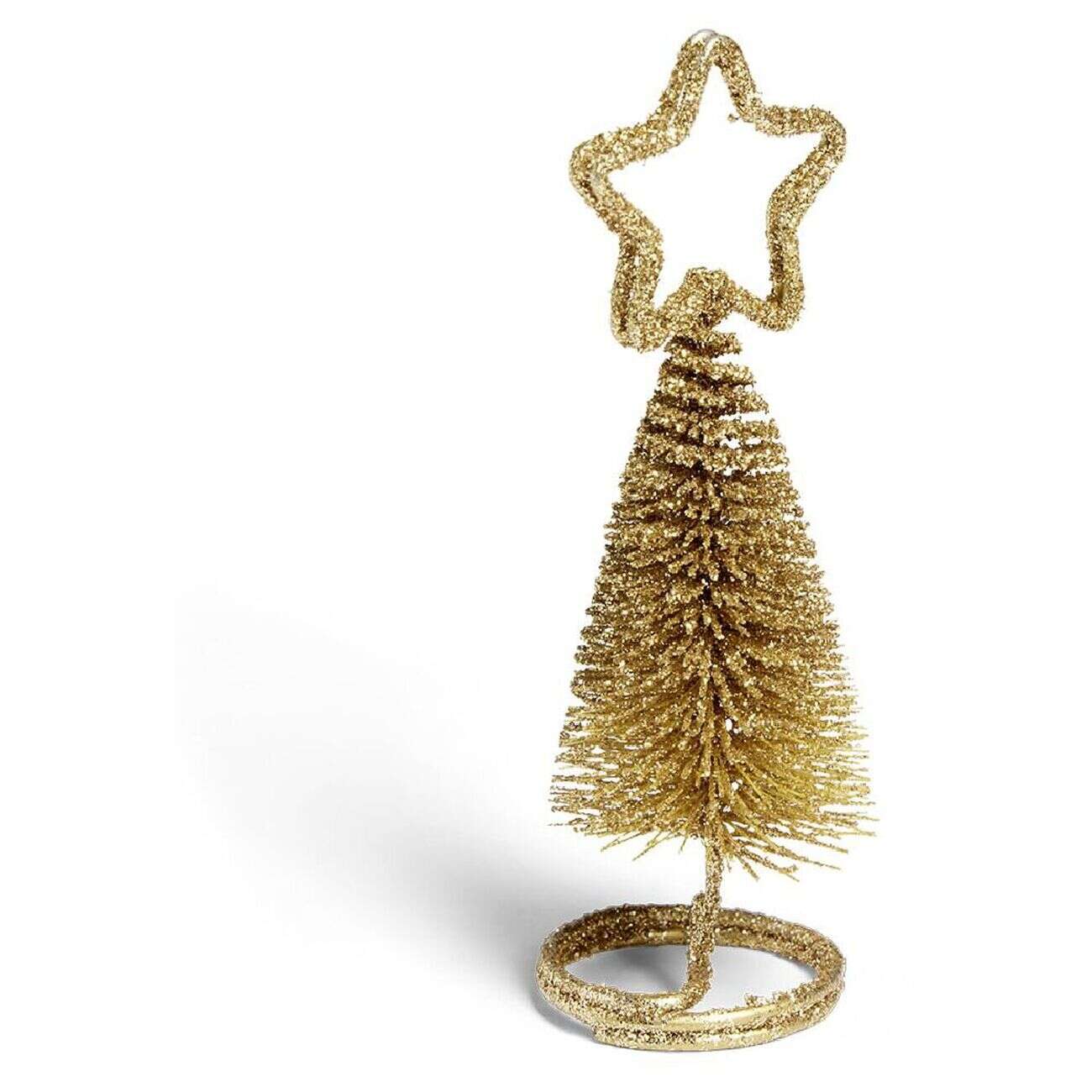 Marque place Noël sapin doré Ø4xH10,5cm