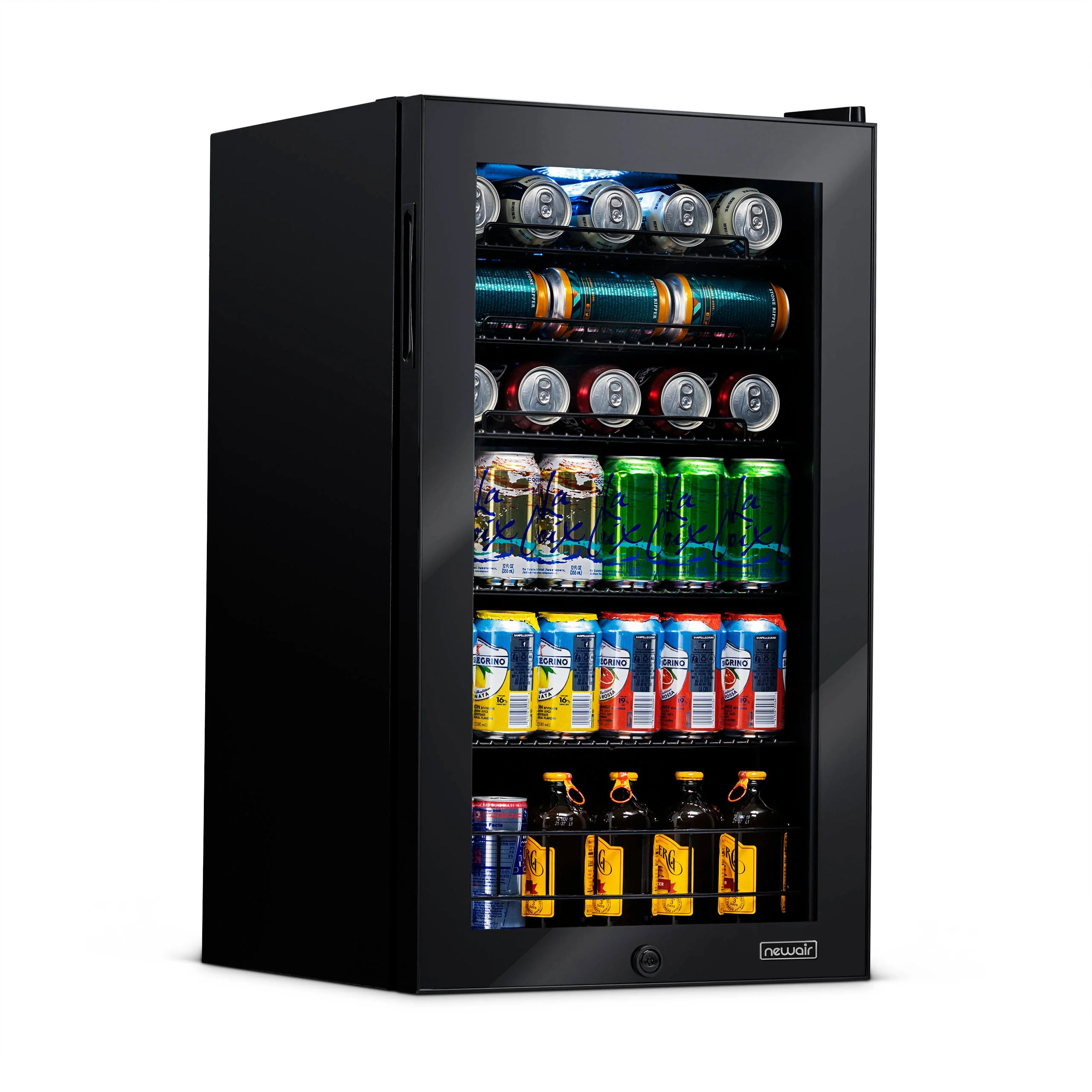 Newair 126-Can Freestanding Black Beverage Fridge - 18.8