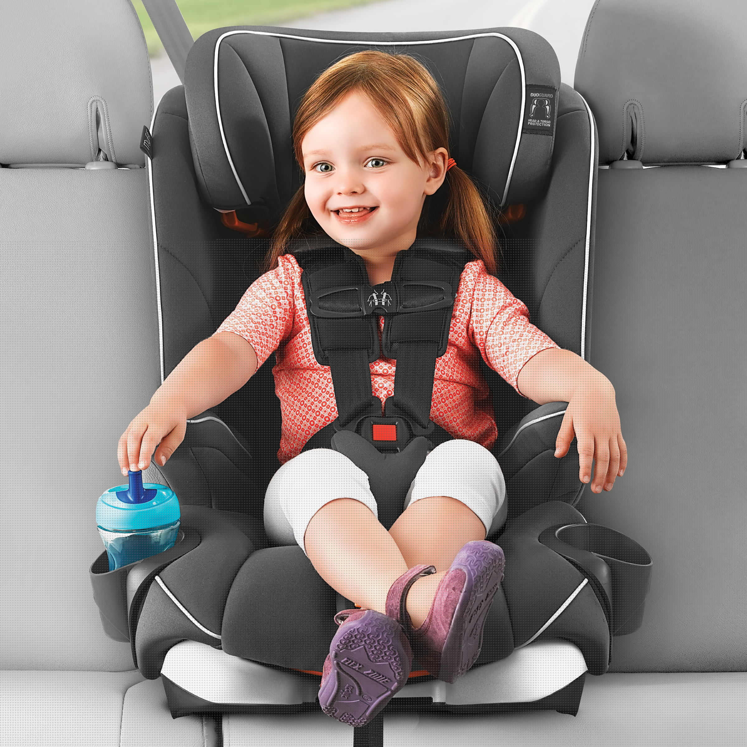 MyFit Harness and Booster Car Seat Fathom (Grey/Blue). New - Image 2