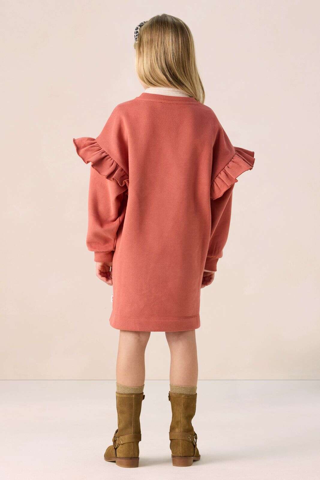 Rode sweatjurk met ruffles