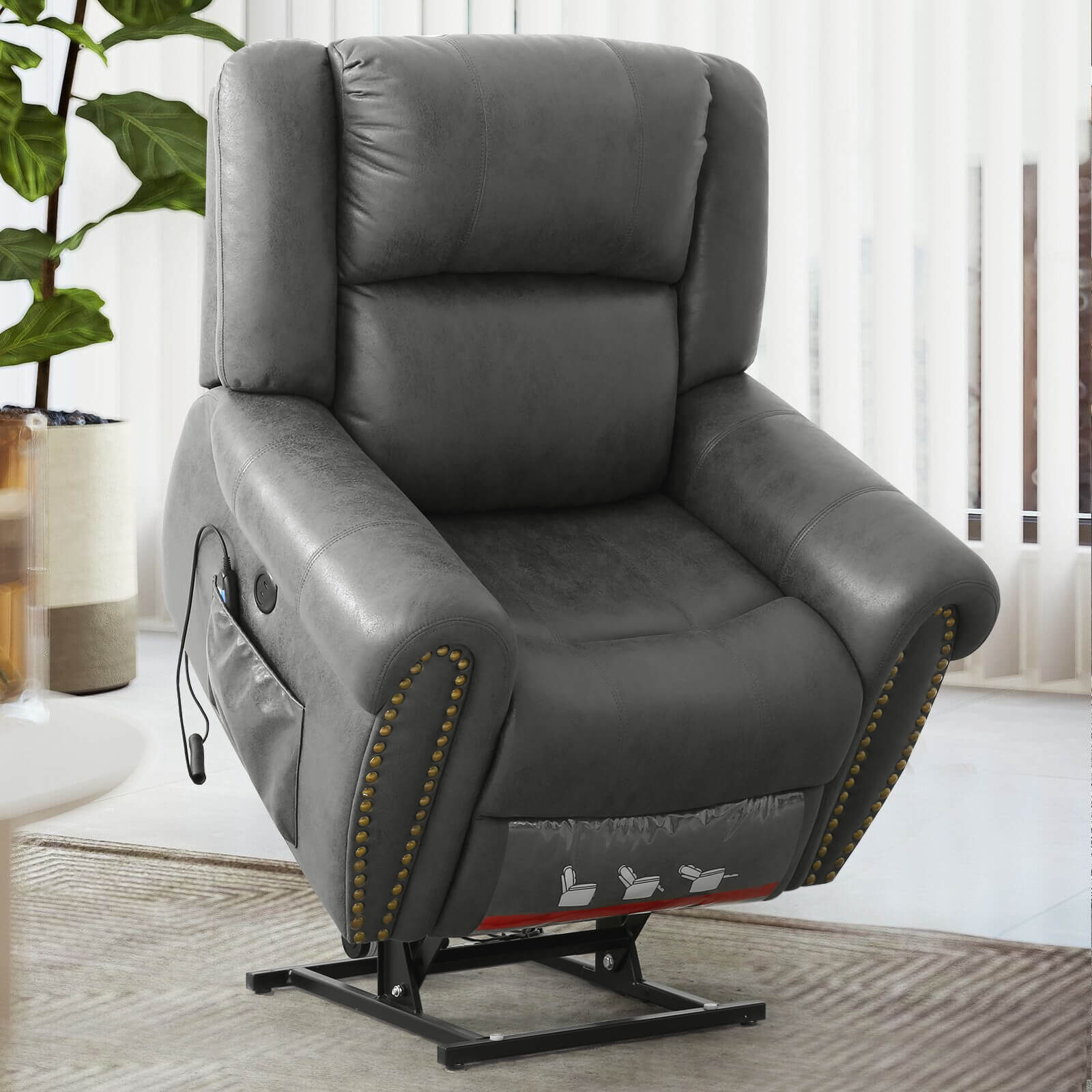 Fauteuil inclinable pivotant et à bascule électrique pour bébé
