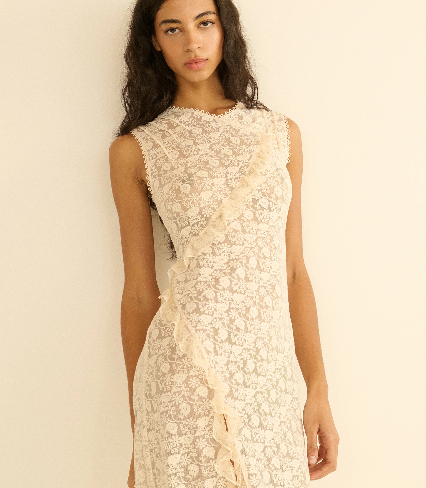 ANABELIA DRESS -- SOFT CAMELLIA