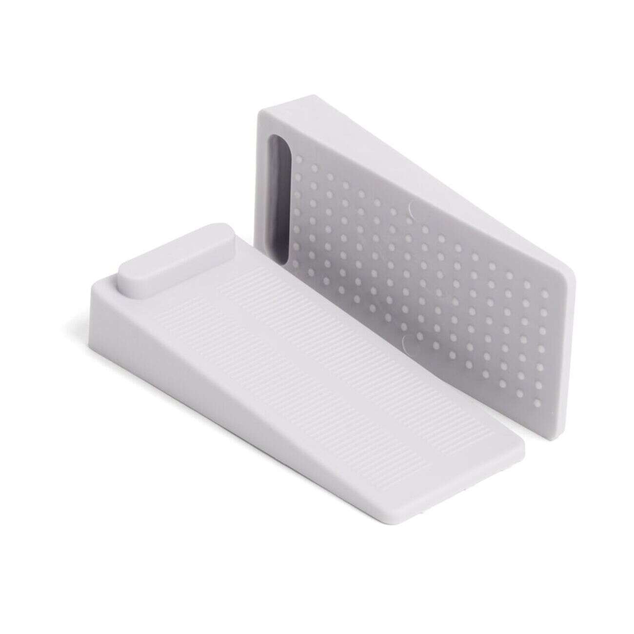 Bloc porte plastique gris x2 4x9cm