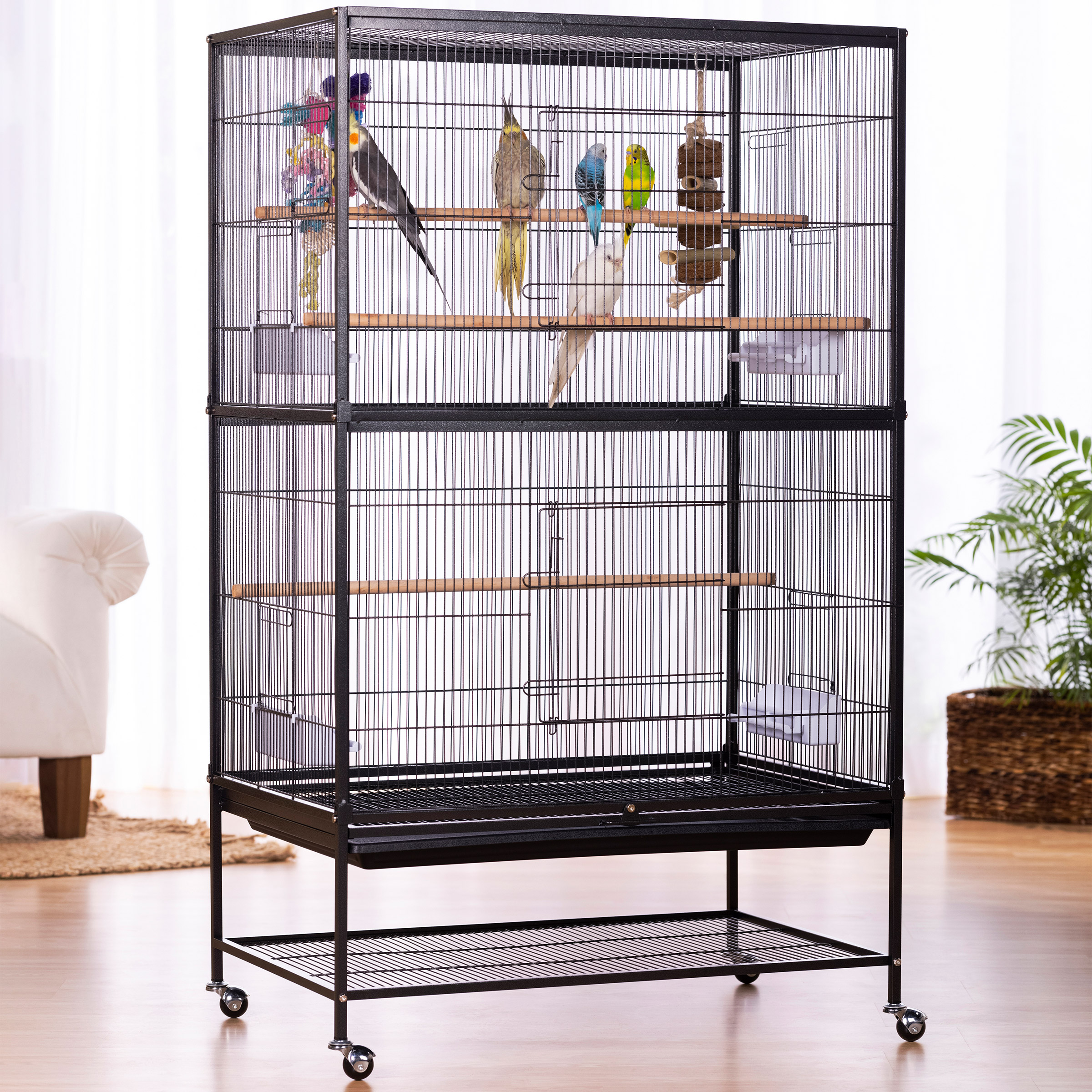 Flight Bird Cage with Good Night Cage Cover