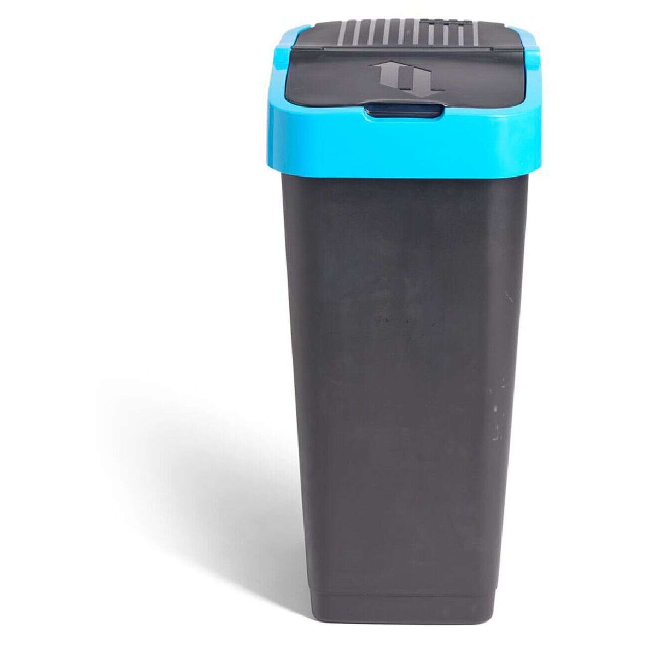 Poubelle de tri pour papier 60L plastique bleu et noir