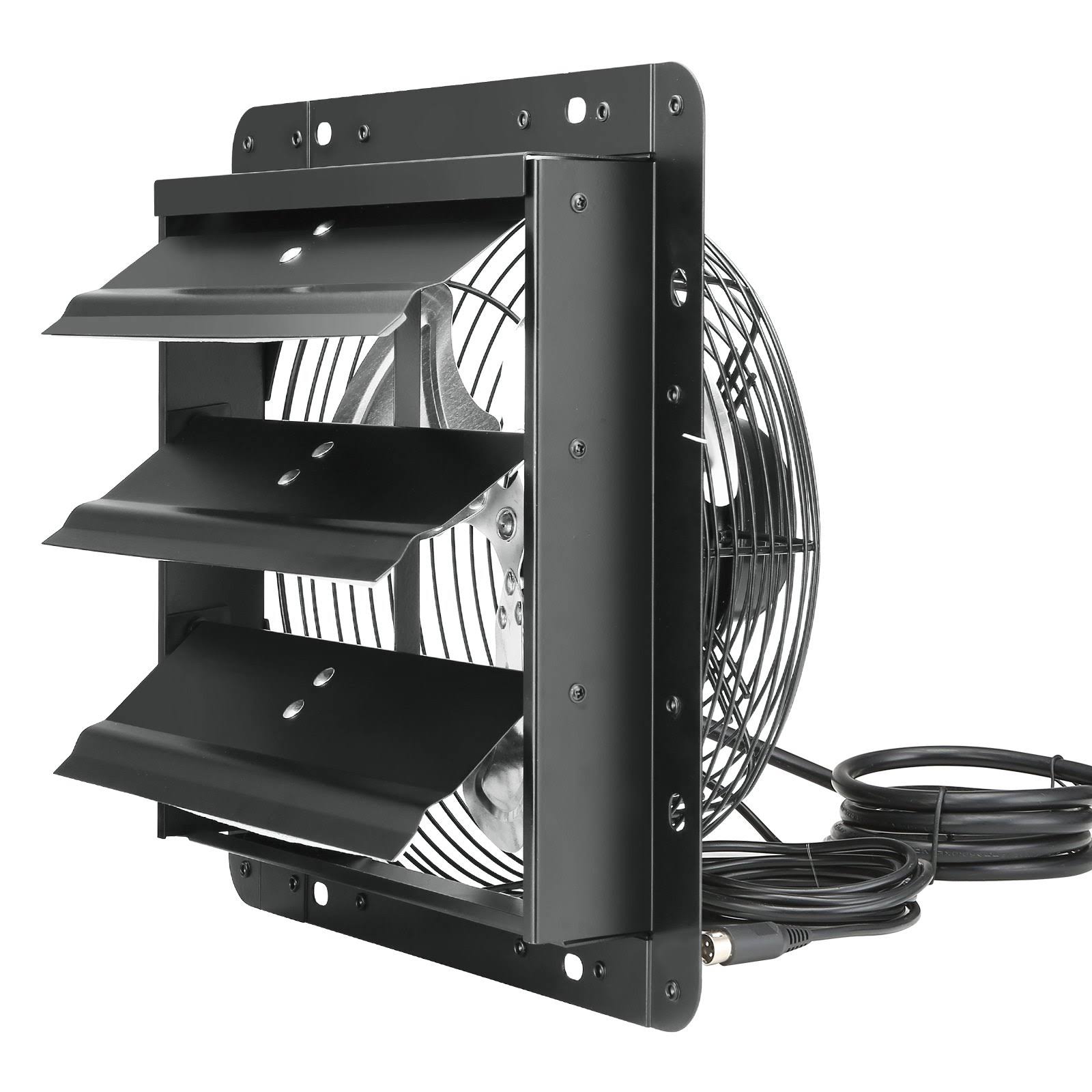 VEVOR Shutter Exhaust Fan, 10'' with Temperature Humidity Controller, EC-Motor, 820 CFM, 10-Speed Adjustable Wall Mount Attic